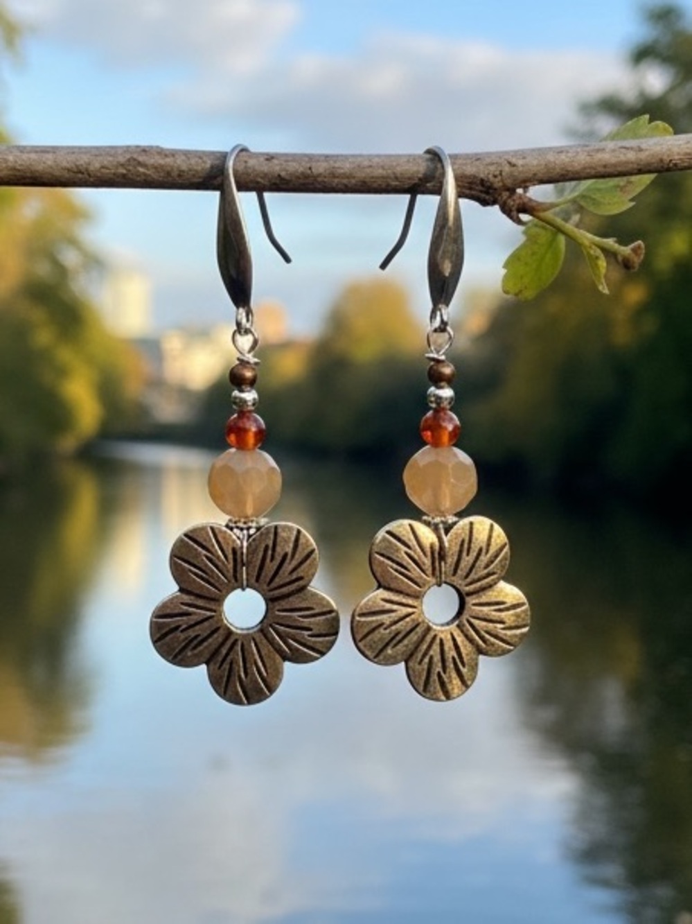 Jasper & Silver Earrings